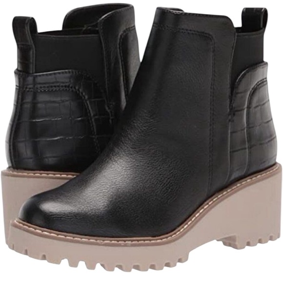 Dolce Vita Shoes - Dolce Vita Rielle Chelsea Wedge Bootie Black Size 7